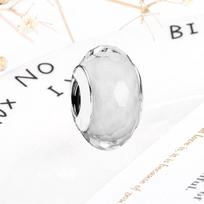 Nauja smulki Murano stiklo serijos pakabukas Rožinis Raudonas Juodas Žalias Baltas Mėlynas karoliukas Tinka originaliam apyrankės priedui Pasidaryk pats moteriški papuošalai Dovana white