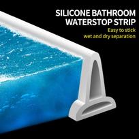 Lipni vandeniui atspari dušo kabinos vandens sulaikymo juosta: Lankstus, Atskiriamas sausam ir šlapiam naudojimui PVC White 30mm High Water Stopper 2m No Sealant