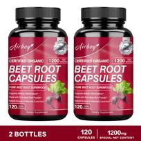 Burokėlių kapsulės, labai gerai pasisavinamos, 1200 mg ekologiško burokėlių miltelių porcijoje, tinka tiek vyrams, tiek moterims. 120*2 pink