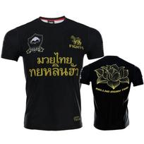 Nauji vasariniai 3D Muay Thai bokso marginti marškinėliai Madingi sportiniai marškinėliai trumpomis rankovėmis vyrams Šaunūs hip-hop tipo drabužiai Vyriški marškinėliai Viršus L black