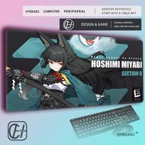 HYBXAXC Zenless Zone Zero Hoshimi Miyabi Žaidimų pelės kilimėlis Didelis Neslystantis Vandeniui atsparus stalo kilimėlis 900x400x2mm