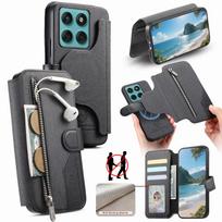 Užtrauktukas Magnetinių Kortelių Lizdas Piniginė Odinis Dėklas Motorola G56 G15 G75 G85 G55 G35 Edge 60 Pro 50 Fusion Apverčiamas Maišelis Kišeninis Dangtelis Motorola Moto G15 Power juoda
