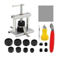 Customized Mechanical Watch Caseback Press and Battery Replacement Tool Set 17-Piece Set gray