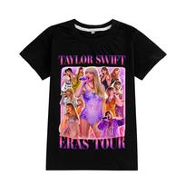 A958 Vaikams Berniukams Mergaitėms Taylor Swift Spausdinimo Daugiaspalviai Trumpomis Rankovėmis Marškinėliai 150cm black
