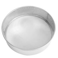 Stainless Steel Fine Mesh Round Handheld Silver Manual Flour Sifter  Baking Prep sidabras