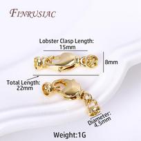 18K Gold Plated Brass Lobster Clasps For Jewelry Making,End Beads Cap Connector Clasps For DIY Necklace Bracelet Supplies 5 Pieces