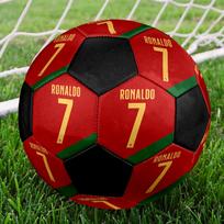 Cristiano Ronaldo Dydis 5 Futbolo kamuolys, Mašininė siuvimo PVC, Patvarus ir Aukšto atšokimo, Tinka visoms amžiaus grupėms, gerbėjų atributika, rungtynėms ir lauko naudojimui. red