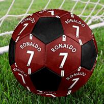 Cristiano Ronaldo Dydis 5 Futbolo kamuolys, Mašininė siuvimo PVC, Patvarus ir Aukšto atšokimo, Tinka visoms amžiaus grupėms, gerbėjų atributika, rungtynėms ir lauko naudojimui. brown
