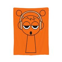 Animacinis Sprunki žaidimų pledas Fleece apdaila Siaubo žaidimas Nešiojamas Super šiltas metamas pledas namams, miegamojo lovatiesė Size: 130*170cm, Weight: 320 GSM