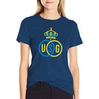 Royale Union Saint Gilloise marškinėlių ruošiniai Moteriški drabužiai Balti marškinėliai Unisex L beige
