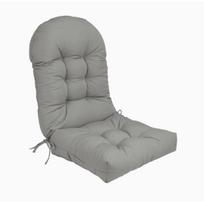 Lauko rotango gultas su aukštu atlošu ir vandeniui atspariu apsaugos nuo saulės čiužiniu Brushed: 110*50cm šviesiai pilka spalva