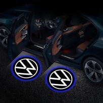 2 vnt./rinkinys Automobilio durų pasitikimo šviesos LED projektoriaus lempos mandagumo žibintai Volkswagen B6 B7 B5 Golf Polo Tiguan Passat EOS Scirocco Jetta MK6 Octavia black white black