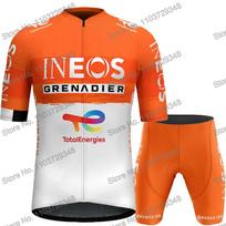 Ineos Grenadier Dviratininko Marškinėlių Rinkinys Vyriškas Vasarinis Šortai su Petnešėlėmis Dviratininko Apranga Kelioninio Dviračio Marškinėlių Kostiumas Moteriški Dviračių Šortai Sportiniai XL