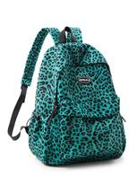 Mokyklinė kuprinė retro leopardo rašto kuprinė madinga didelės talpos Korėjietiškas gatvės stilius universali mokyklinė kuprinė paauglio kuprinė length 30 width 15 height 40cm blue