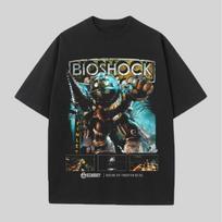 Bioshock medvilninis marškinėlis 2026 Naujas modelis Marškinėlis Asmeniški drabužiai Visų metų drabužiai Trumpomis rankovėmis Klasikinis Kvėpuojantis Poroms 4XL black