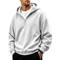 Men's Casual Full Zip Hoodie Loose Fit Sweatshirt for Sport and Everyday Wear XL balta