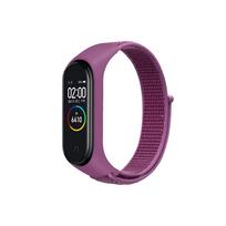 Nylon Loop Strap for Xiaomi Mi Band 9 8 Braided Adjustable Replacement Watch Band Sport Bracelet for Mi Band 8 7 6 5 4 3 Strap Mi band 3 4 5 6 7 violetinė