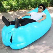 Waterproof Lazy Air Inflatable Sofa Portable Outdoor Beach Air Sofa Bed Sleeping Bag Bed Oxford Cloth dangaus mėlyna spalva