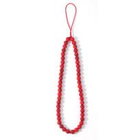 Aesthetic Handmade Natural Crystal Beaded Phone Wrist Strap Anti-Loss Stone Lanyard for Women Friend Gift Vacation Use A4 white