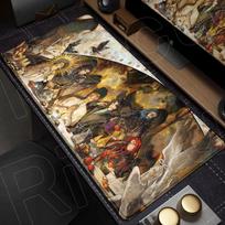 400x900mm Didelė „Mysteries Lord“ žaidimų klaviatūra Žaidėjo aksesuarai Pelės kilimėlis Stalo padėkliukas PC kilimas Anime išplėstas Stalo kilimėlis 50cmx100cm