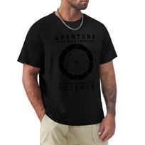 Portal 2 Tshirt Casual Lightweight Short Sleeve Top 4XL black