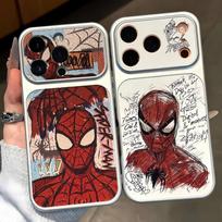 2 vnt. Spider-Man Fresh New Day dengtas iPhone dėklas, atsparus smūgiams, įbrėžimams, itin plonas, tinkantis iPhone 15/14/13 serijai IPhone15Plus raudona