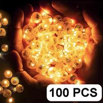 50/100 vnt. LED balionų žiburėliai, mini apvalūs rutuliukai, naktinis žiburėlis, LED mirksintis žibintuvėlis popieriniams žibintams, vestuvių vakarėlio dekoracijos