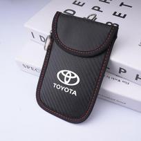 Automobilio rakto dėklas Signalų blokavimo krepšys RFID apsaugos kišenė Toyota Corolla Yaris Prius CHR Aygo Camry Auris Avensis Land Cruiser 4 black