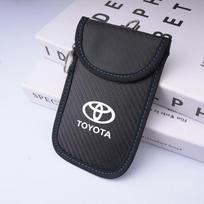Automobilio rakto dėklas Signalų blokavimo krepšys RFID apsaugos kišenė Toyota Corolla Yaris Prius CHR Aygo Camry Auris Avensis Land Cruiser 4 black