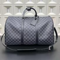 Klasikinis madingas sportinis krepšys: Didelės talpos rankinė per petį vyrams 45x20x27 cm gray