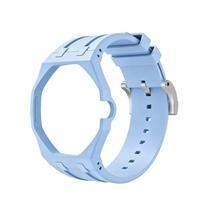 Trijų spalvų integruotas silikoninis laikrodžio dirželis Mod rinkinys su sulankstomu sagtimi Suderinamas su Swatch X Royal Pop laikrodžio priedais No Box gray