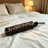Stilingas leopardo rašto sulankstomas UV apsaugos skėtis nuo saulės/lietaus
