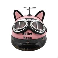 Vaikų motociklo šalmas, lengva apsauginė įranga, reguliuojamas, vasarai, berniukams mergaitėms, tamsiai mėlynas Pink Cat A One Size black