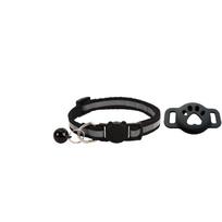iOS Smart GPS Tracker Premium Reflective Cat Collar Bundle Secure Adjustable Anti-Lost Location Finder for Kittens juoda