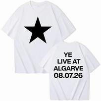 Kanye West Gyvai Algarvėje Marškinėliai Vyrams Moterims Harajuku Gatvės Stilius Trumpomis Rankovėmis Yk Marškinėliai Vyriški Marškinėliai Prabangūs Vyriški Drabužiai L black