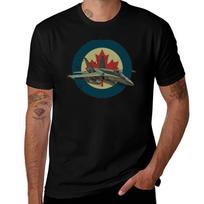 VINTAGE  Airforce Canada Rcaf Cf  TShirt Soft Stretch Short Sleeve Top 4XL black