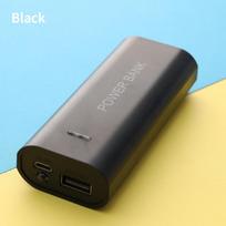 5V 5600mAh 2x 18650 USB Power Bank Baterijos Įkroviklio Dėklas Pasidaryk Pats Dėžutė Įkrovimui juoda