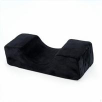 Blakstienų pagalvė Ergonomiška C formos blakstienoms, kosmetologams, grožio salonams, pilkos spalvos flanelė Black Flannel Pillow