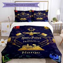 Warner Bros. Films (20) Customize your name Bedding Set Breathable Duvet Cover with Pillowcases Home Decoration Birthday Gift 135cmx200cm white