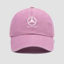 Raktų pakabukas Atsitiktinė kepuraitė su snapeliu Automobilio logotipas Medvilninė kepuraitė Reguliuojama beisbolo kepurė Mercedes Benz A C E klasėms W203 W204 W205 W176 W177 rožinė