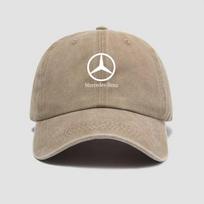 Raktų pakabukas Atsitiktinė kepuraitė su snapeliu Automobilio logotipas Medvilninė kepuraitė Reguliuojama beisbolo kepurė Mercedes Benz A C E klasėms W203 W204 W205 W176 W177 smėlis