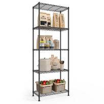 SONGMICS sandėliavimo lentyna, 5 pakopų plieninė lentynų sistema, 60 x 30 x 161 cm juoda