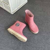 Rudeniniai moteriški guminiai batai Madingi vandeniui atsparūs batai moteriški spalvingi batai nuo lietaus sodo neslystantys vandens batai 35–40 39 pink