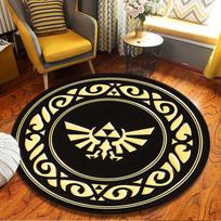 Zelda apvalus kilimėlis Žaidimas Kėdės Kilimėlis 3D Klasikinis animacinis apvalus kilimėlis Vaikų kambario apdaila Svetainės miegamojo kilimėlis vaikams Diameter 60cm brown