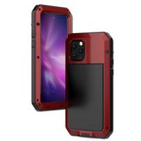 Šarvuotas metalinis aliuminio telefono dėklas iPhone 14 13 12 11 Pro XS MAX XR X 7 8 6 6S Plus SE Pilnai apsaugantis buferis Smūgiams atsparus dangtelis for iPhone 14 Plus raudona