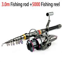 1,8–3,6 m anglies pluošto spiningo meškerė 13BB ritės kombinuotas teleskopinis meškerės sukimo ritės rinkinys Maksimalus pasipriešinimas 3–8 kg Pesca 3.0M