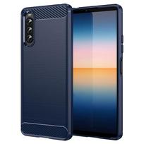 Dangeliui Sony Xperia 10 IV Dėklas, skirtas Sony Xperia 10 IV Silikoniniam Antidetonaciniam anglies pluošto galinis dėklas, skirtas Sony Xperia 10 IV Dangtelis For Xperia 10 II mėlyna