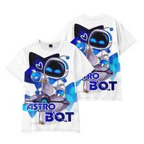 7 spalvos Astro Bot Moteriški Vyriški marškinėliai Grafiniai marškinėliai Anime marginti O formos iškirpte Negabaritiniai trumpomis rankovėmis Madingi Vyriški drabužiai Gatvės drabužiai XXS balta