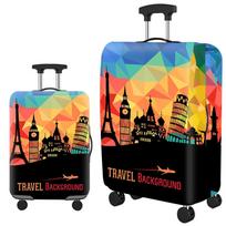 Kelioniniai lagamino užvalkalai, lagaminų dangtelio bagažo apsauga, atspari dulkėms, patvari, elastinga, tinka 18–32 colių bagažui S(18-21inch suitcase) blue