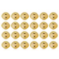 24pcs Christmas Bells 40mm Iron Paint Hollowed Out Pentagram Christmas Frosted Bell Decoration geltona